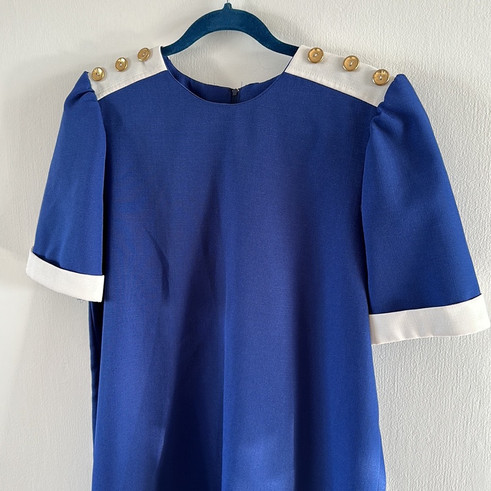 Blue & white Joseph Bruno vintage 1XL dress